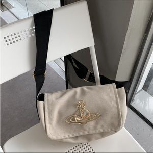 Classic Saturn Big Planet Canvas Crossbody Messenger Bag